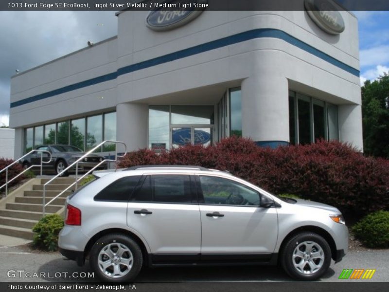 Ingot Silver Metallic / Medium Light Stone 2013 Ford Edge SE EcoBoost