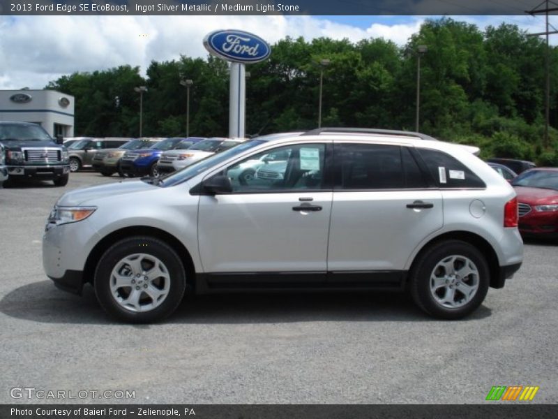 Ingot Silver Metallic / Medium Light Stone 2013 Ford Edge SE EcoBoost