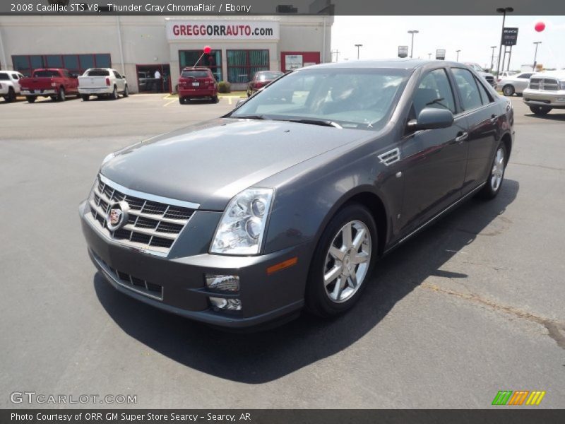 Thunder Gray ChromaFlair / Ebony 2008 Cadillac STS V8