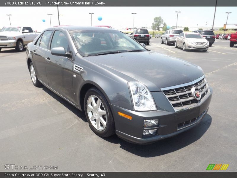 Thunder Gray ChromaFlair / Ebony 2008 Cadillac STS V8