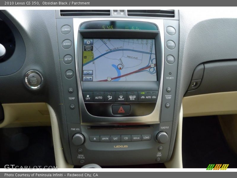 Navigation of 2010 GS 350