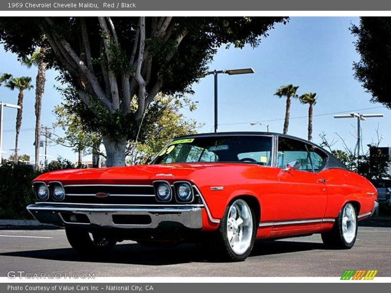 Red / Black 1969 Chevrolet Chevelle Malibu
