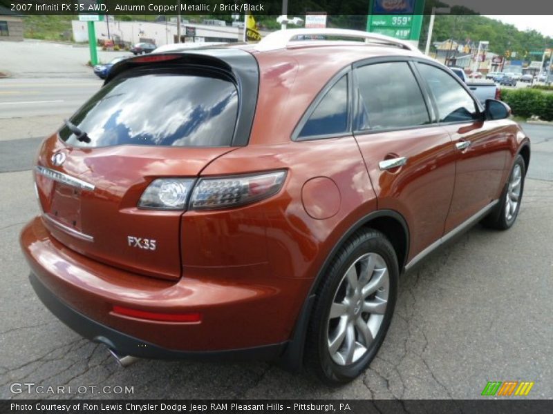 Autumn Copper Metallic / Brick/Black 2007 Infiniti FX 35 AWD