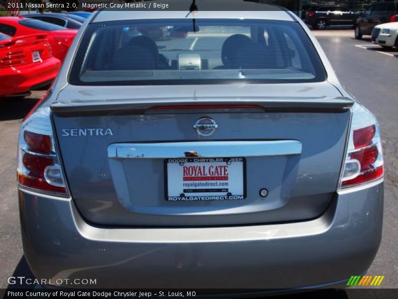 Magnetic Gray Metallic / Beige 2011 Nissan Sentra 2.0