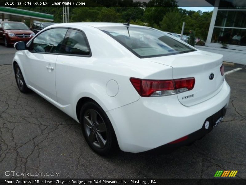 Clear White / Stone 2010 Kia Forte Koup EX