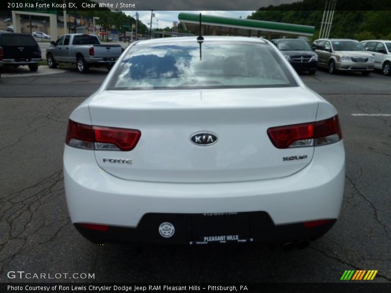 Clear White / Stone 2010 Kia Forte Koup EX