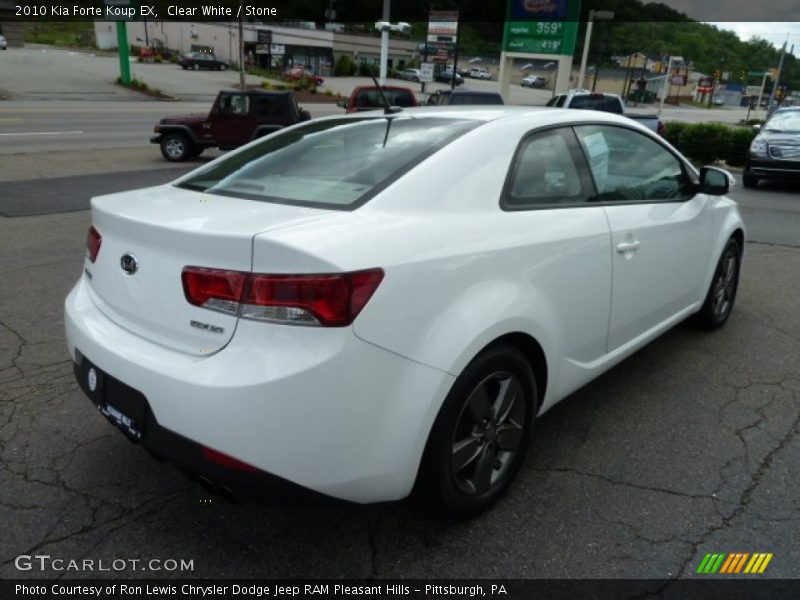 Clear White / Stone 2010 Kia Forte Koup EX