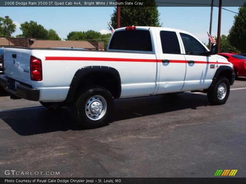 Bright White / Medium Slate Gray 2008 Dodge Ram 3500 ST Quad Cab 4x4