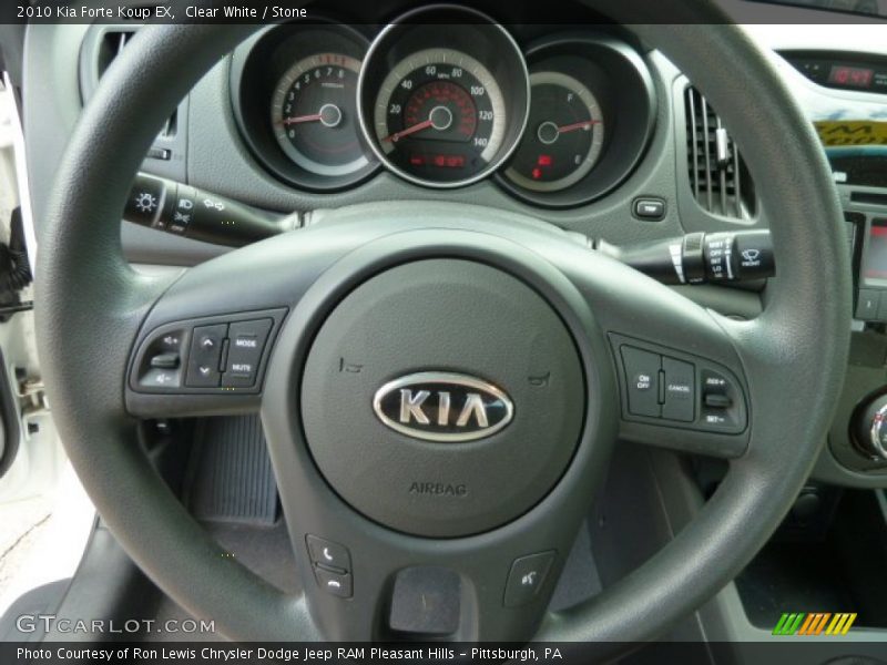 Clear White / Stone 2010 Kia Forte Koup EX