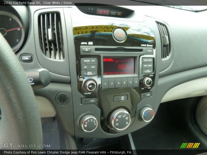 Clear White / Stone 2010 Kia Forte Koup EX