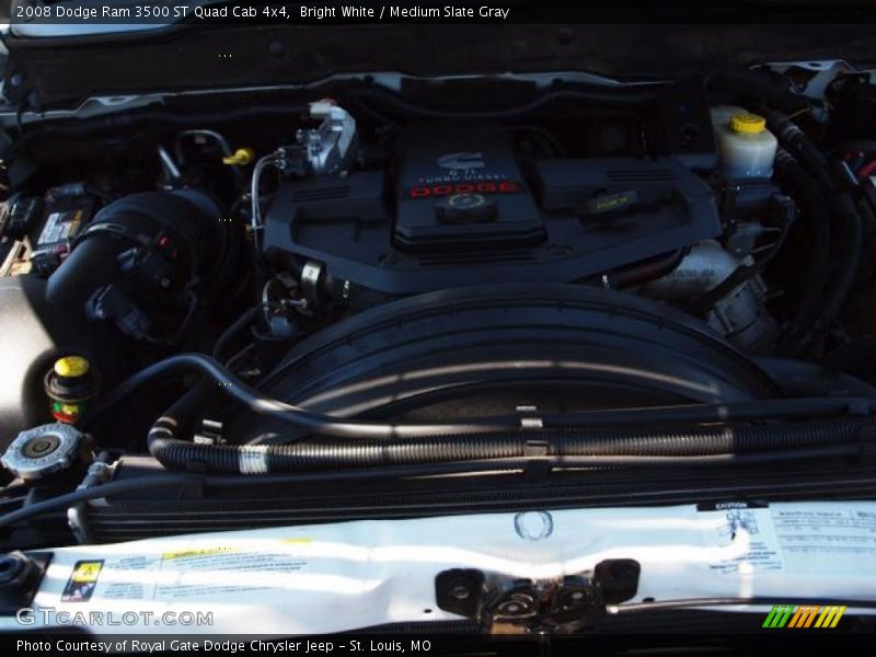 Bright White / Medium Slate Gray 2008 Dodge Ram 3500 ST Quad Cab 4x4