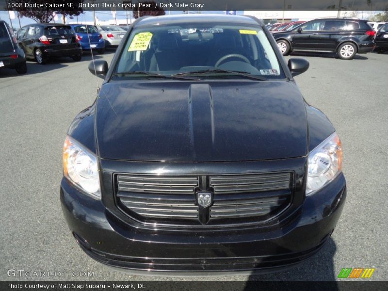 Brilliant Black Crystal Pearl / Dark Slate Gray 2008 Dodge Caliber SE