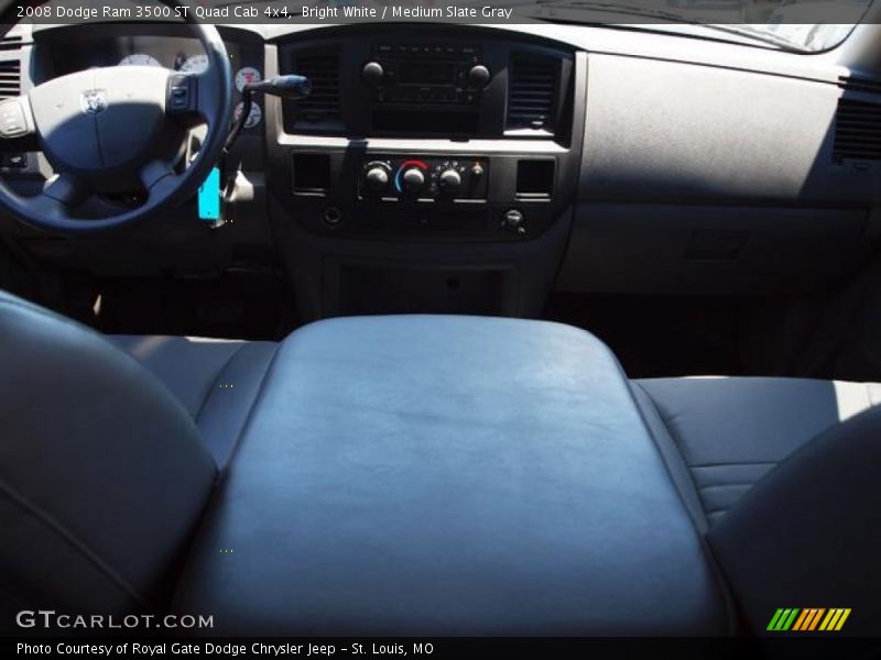 Bright White / Medium Slate Gray 2008 Dodge Ram 3500 ST Quad Cab 4x4