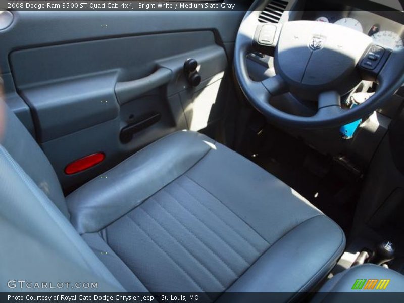 Bright White / Medium Slate Gray 2008 Dodge Ram 3500 ST Quad Cab 4x4