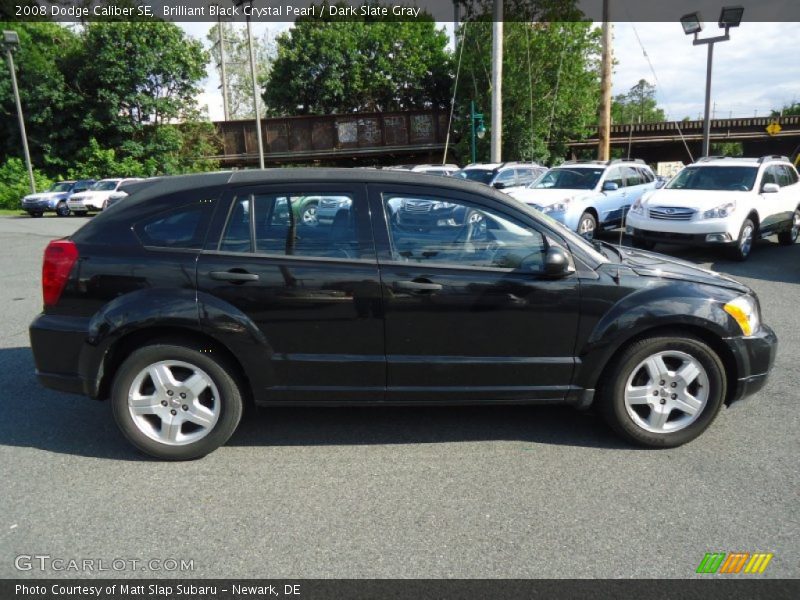 Brilliant Black Crystal Pearl / Dark Slate Gray 2008 Dodge Caliber SE