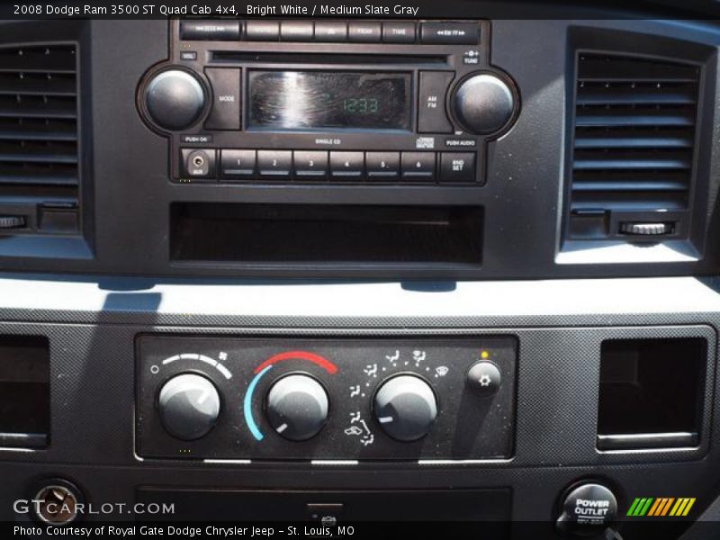 Bright White / Medium Slate Gray 2008 Dodge Ram 3500 ST Quad Cab 4x4
