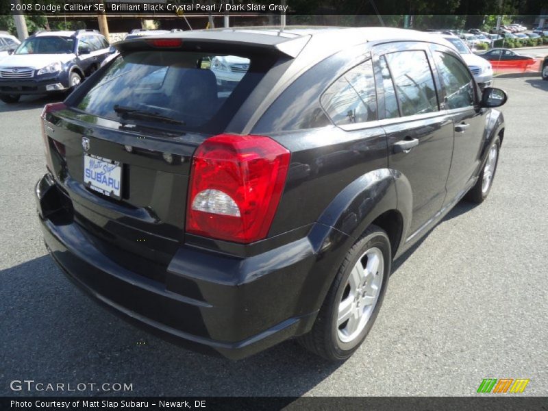 Brilliant Black Crystal Pearl / Dark Slate Gray 2008 Dodge Caliber SE