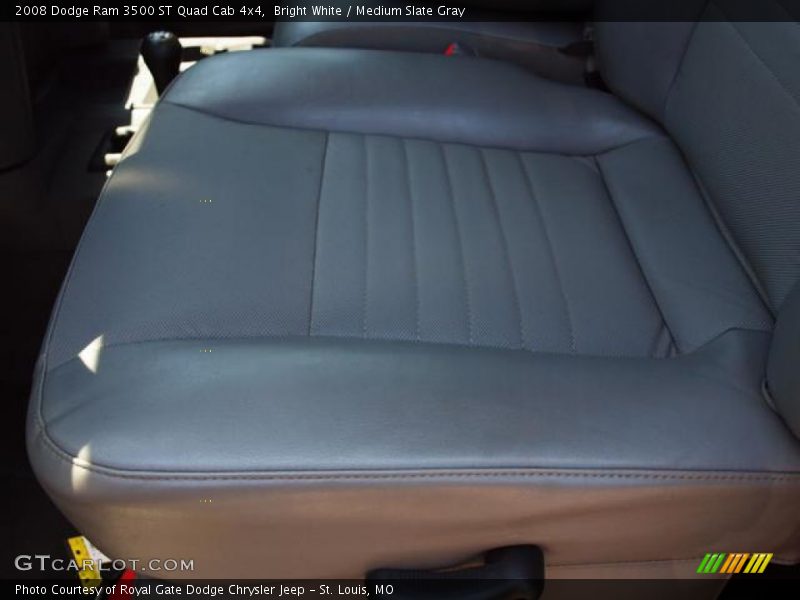 Bright White / Medium Slate Gray 2008 Dodge Ram 3500 ST Quad Cab 4x4