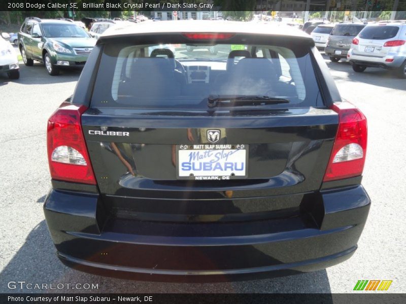 Brilliant Black Crystal Pearl / Dark Slate Gray 2008 Dodge Caliber SE