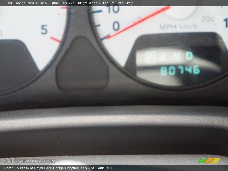 Bright White / Medium Slate Gray 2008 Dodge Ram 3500 ST Quad Cab 4x4