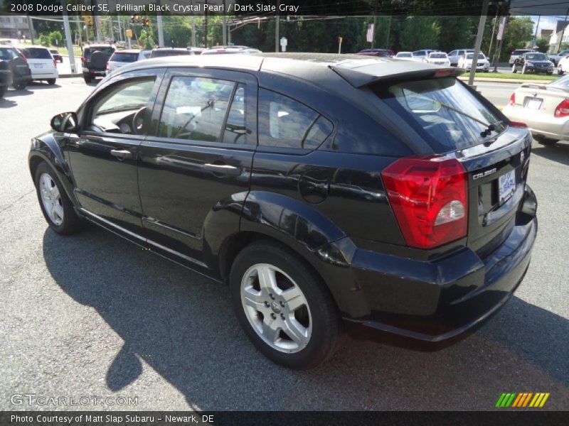 Brilliant Black Crystal Pearl / Dark Slate Gray 2008 Dodge Caliber SE