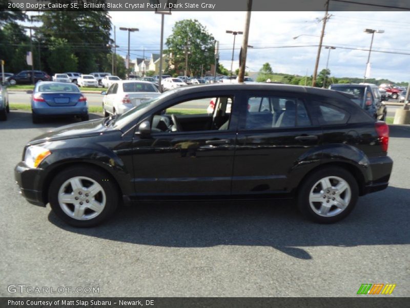 Brilliant Black Crystal Pearl / Dark Slate Gray 2008 Dodge Caliber SE