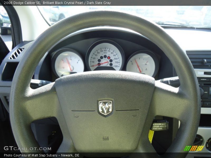 Brilliant Black Crystal Pearl / Dark Slate Gray 2008 Dodge Caliber SE