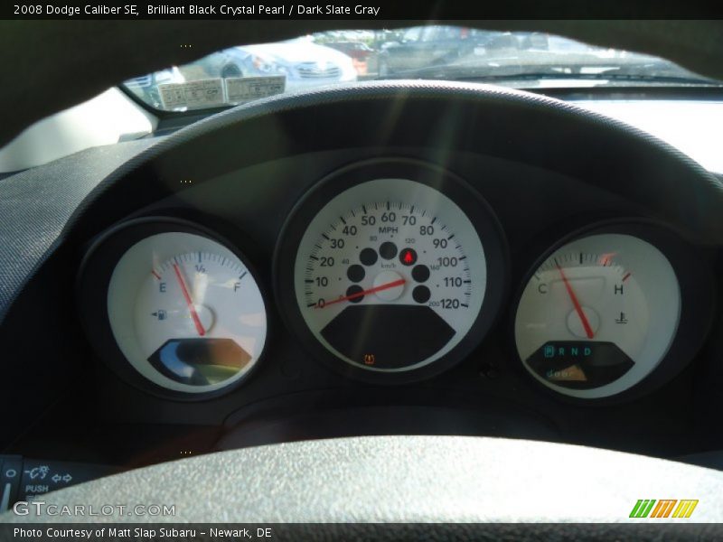 Brilliant Black Crystal Pearl / Dark Slate Gray 2008 Dodge Caliber SE