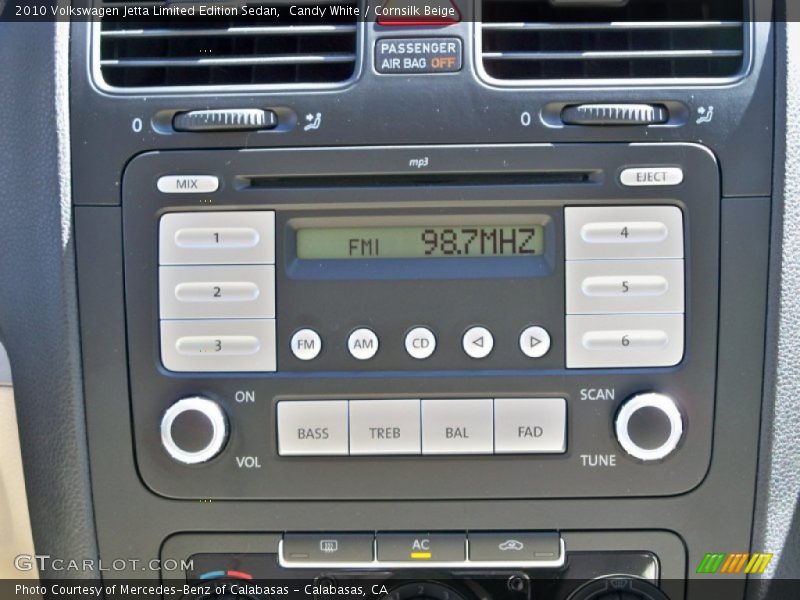 Candy White / Cornsilk Beige 2010 Volkswagen Jetta Limited Edition Sedan
