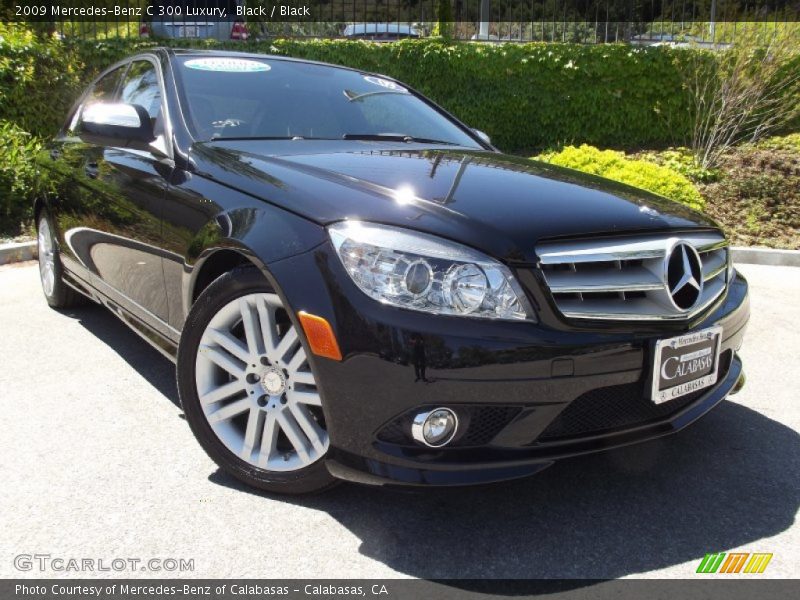 Black / Black 2009 Mercedes-Benz C 300 Luxury