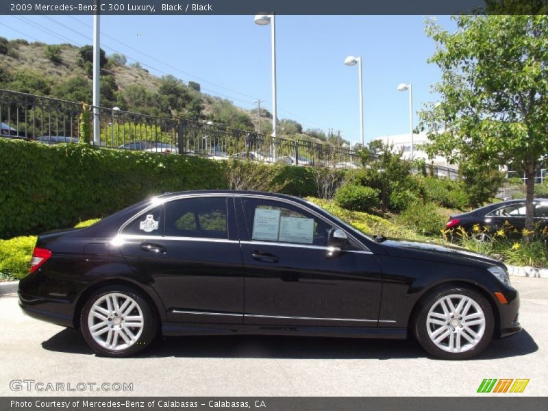 Black / Black 2009 Mercedes-Benz C 300 Luxury