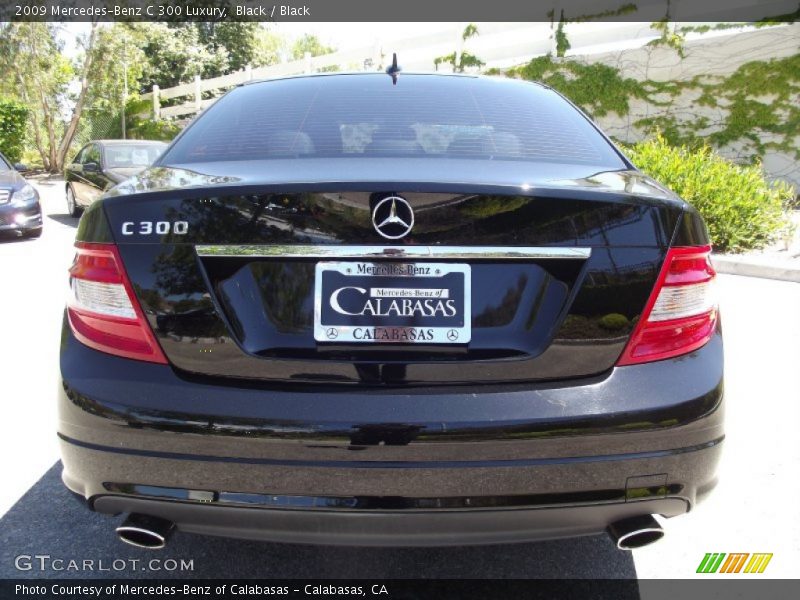 Black / Black 2009 Mercedes-Benz C 300 Luxury