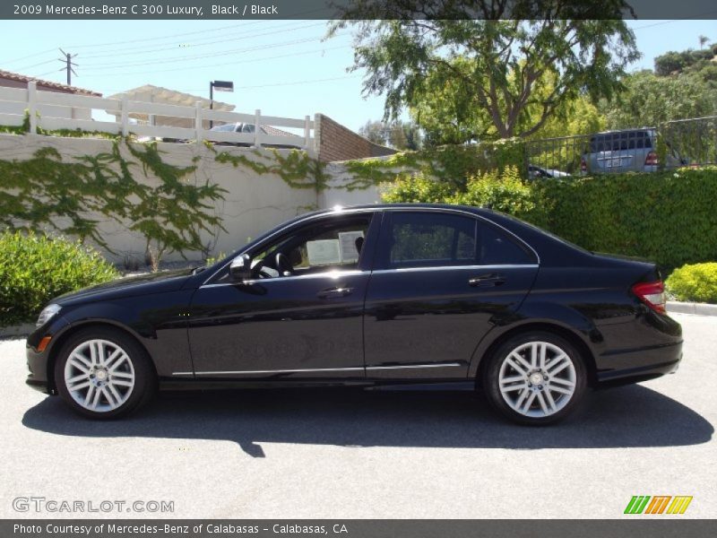 Black / Black 2009 Mercedes-Benz C 300 Luxury