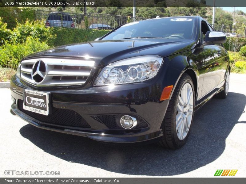 Black / Black 2009 Mercedes-Benz C 300 Luxury