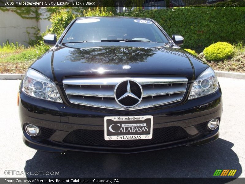 Black / Black 2009 Mercedes-Benz C 300 Luxury