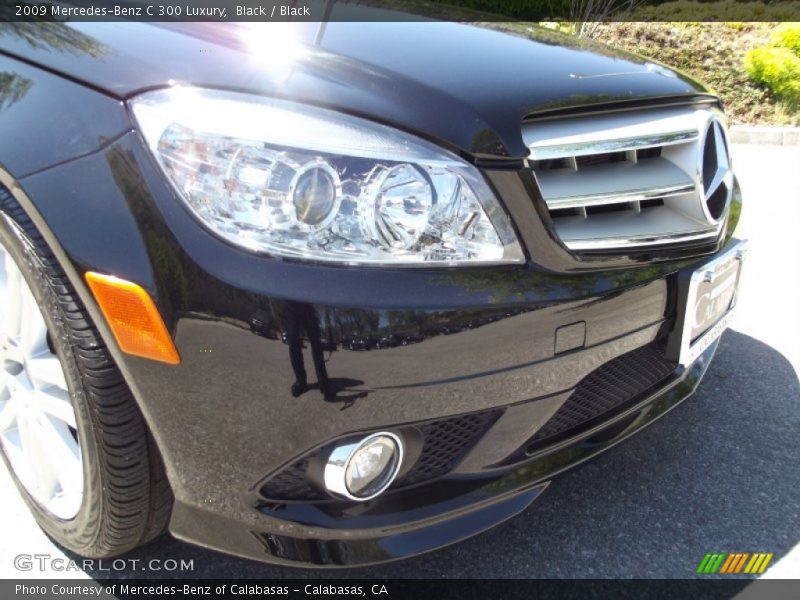 Black / Black 2009 Mercedes-Benz C 300 Luxury