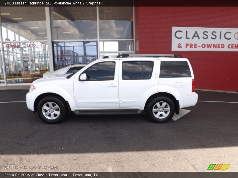 Avalanche White / Graphite 2008 Nissan Pathfinder SE
