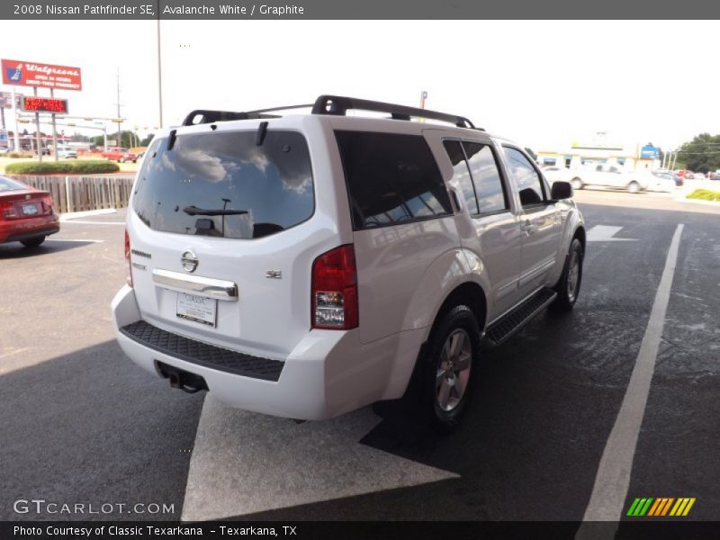 Avalanche White / Graphite 2008 Nissan Pathfinder SE