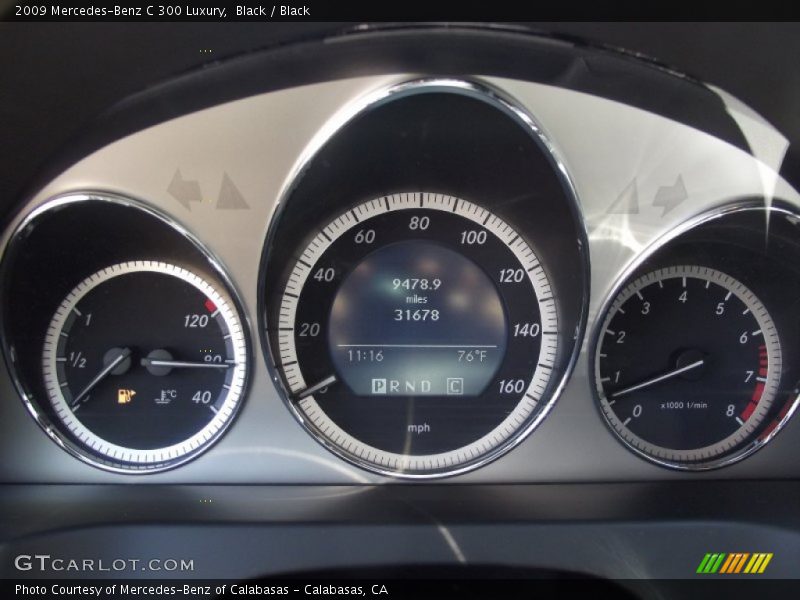 Black / Black 2009 Mercedes-Benz C 300 Luxury