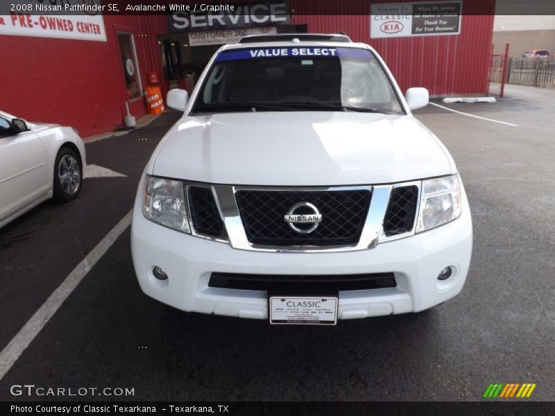 Avalanche White / Graphite 2008 Nissan Pathfinder SE