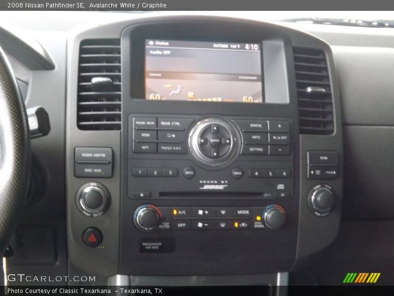 Avalanche White / Graphite 2008 Nissan Pathfinder SE