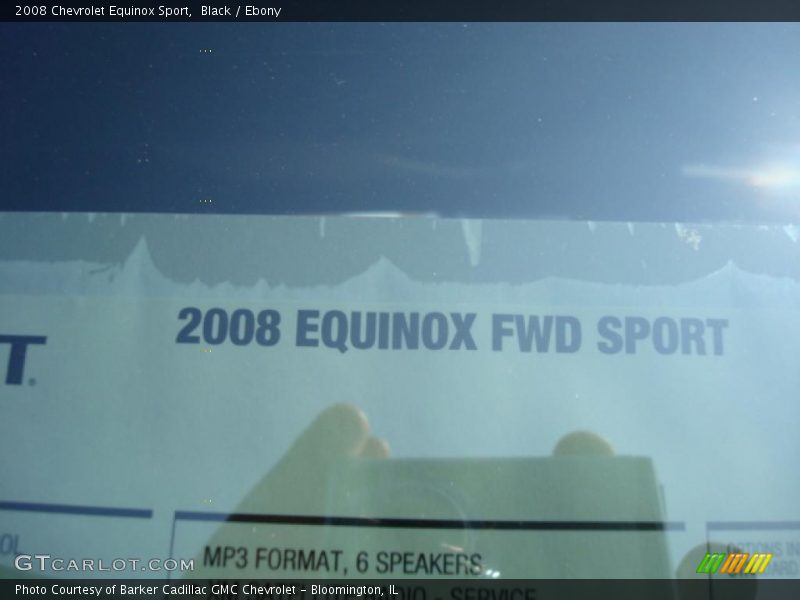 Black / Ebony 2008 Chevrolet Equinox Sport