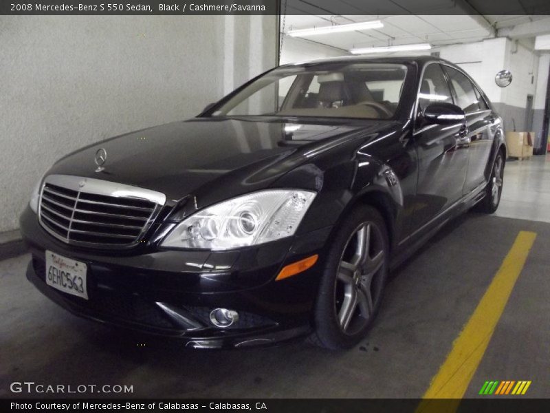 Black / Cashmere/Savanna 2008 Mercedes-Benz S 550 Sedan