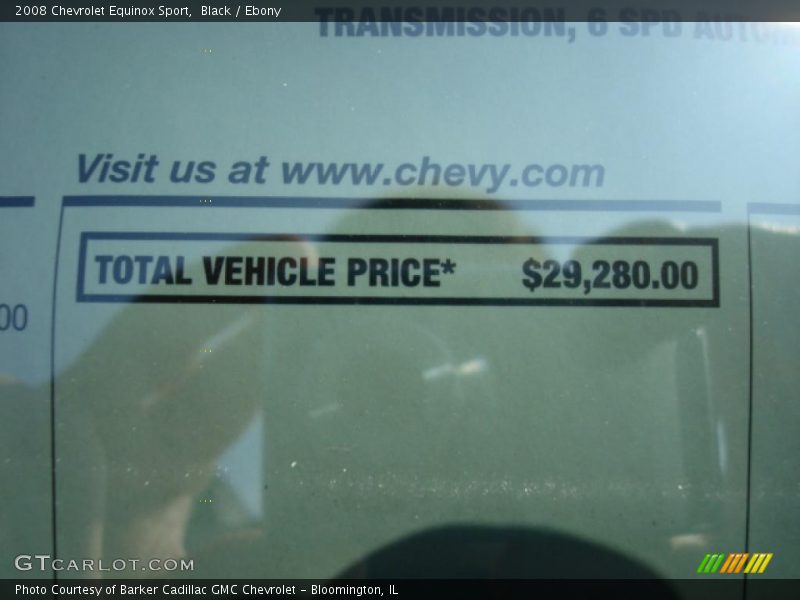 Black / Ebony 2008 Chevrolet Equinox Sport