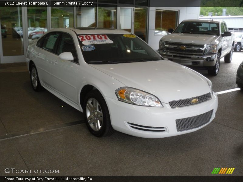 Summit White / Ebony 2012 Chevrolet Impala LT