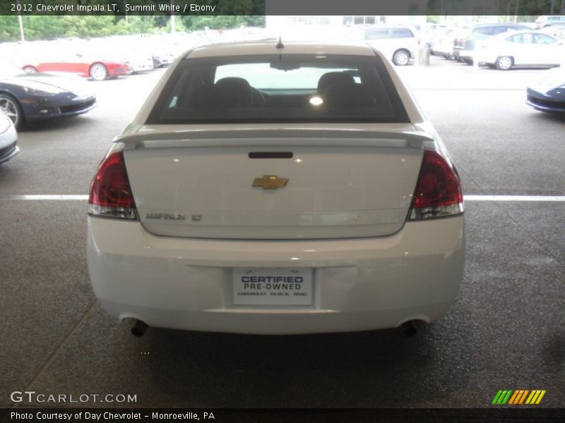 Summit White / Ebony 2012 Chevrolet Impala LT