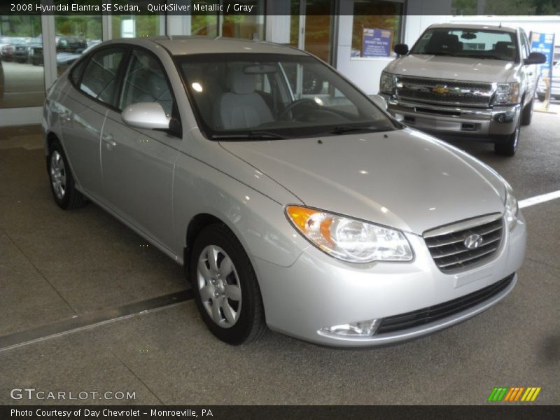 QuickSilver Metallic / Gray 2008 Hyundai Elantra SE Sedan