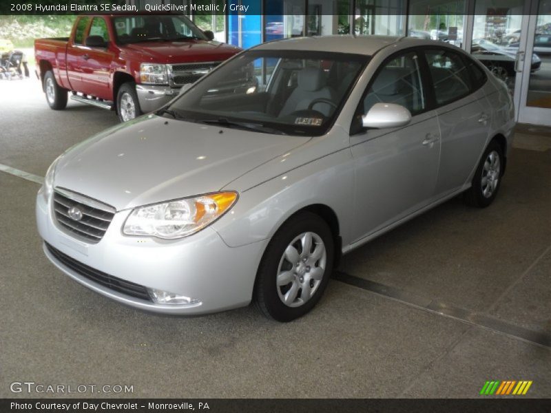 QuickSilver Metallic / Gray 2008 Hyundai Elantra SE Sedan