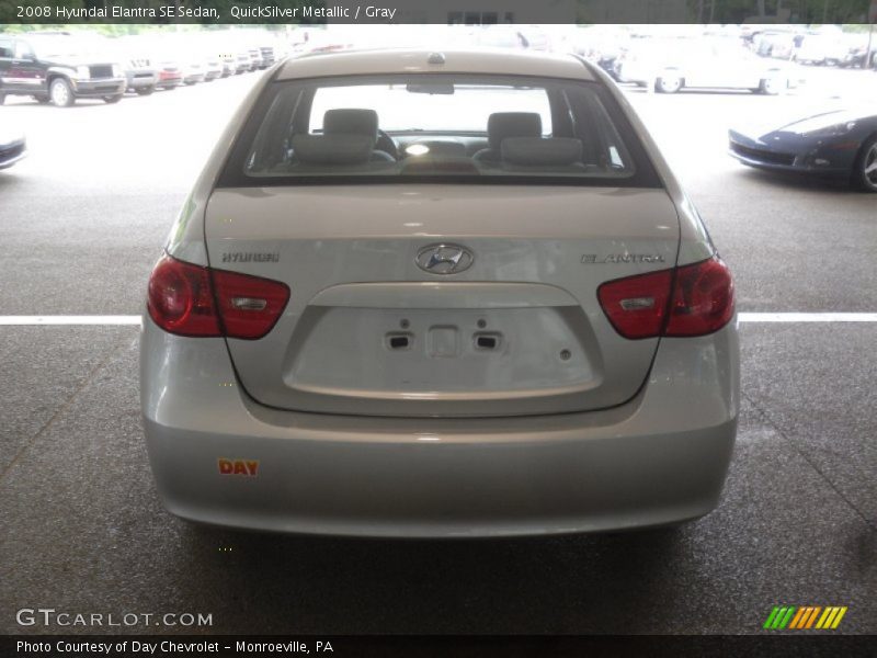 QuickSilver Metallic / Gray 2008 Hyundai Elantra SE Sedan