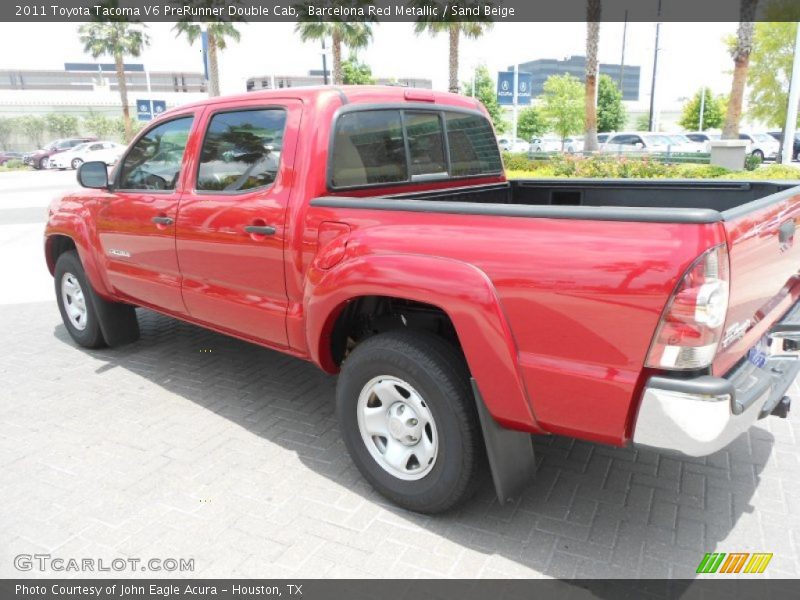 Barcelona Red Metallic / Sand Beige 2011 Toyota Tacoma V6 PreRunner Double Cab